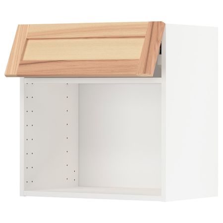 Навесной шкаф для СВЧ-печи, белый/Торхэмн ясень 60x60 см IKEA МЕТОД 992.260.62