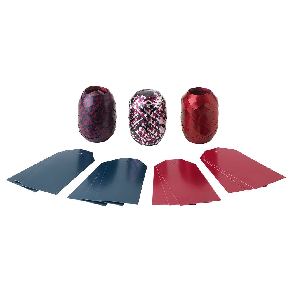 Набор для/упаковки подарков,15 предмета ВИНТЕР 2018, красный, синий - фото 1