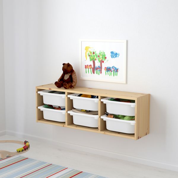 Настенный модуль для хранения, 93x21x30 cm IKEA TROFAST ТРУФАСТ 491.023.04 - фото 3