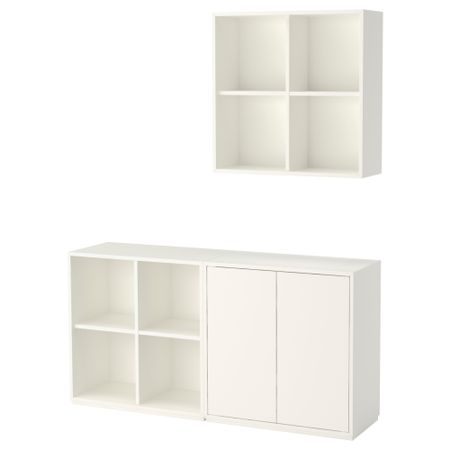 Комбинация шкафов с цоколем ЭКЕТ, белый (140x35x182 см)