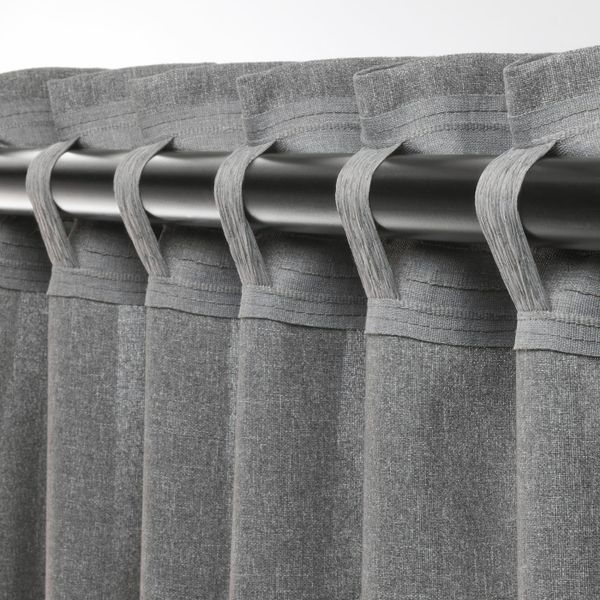 Затемняющие гардины, 2 шт., серый 145x300 см IKEA HANNALENA ХАННАЛЕНА 104.108.79 - фото 6