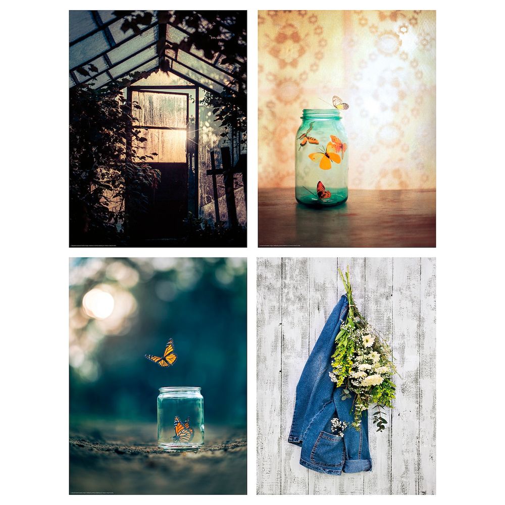 Постер, В банке 30x40 см IKEA БИЛЬД 704.657.22 - схема-чертеж с размерами