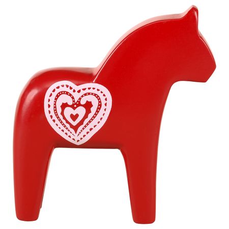 Украшение, лошадь, красный/сердце 13 см IKEA ФИНАНСИЭЛЛ 704.284.14