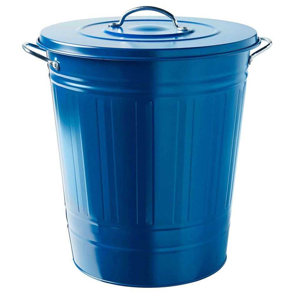 Ведро с крышкой, темно-синий 40 л IKEA KNODD КНОД 304.402.10 - фото 1