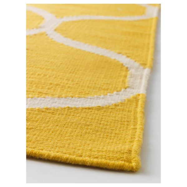 Ковер, безворсовый СТОКГОЛЬМ, сетчатый орнамент ручная работа, сетчатый орнамент желтый желтый (170x240 см) - фото 2