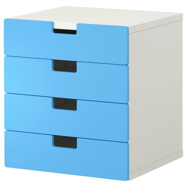 Комбинация для хранения с ящиками СТУВА, белый, синий (60x50x64 см) - фото 1