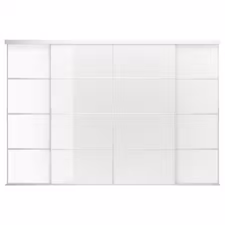SKYTTA / FÄRVIK Дверь раздвижная, комбинация - белый/белый стекло 351x240 см