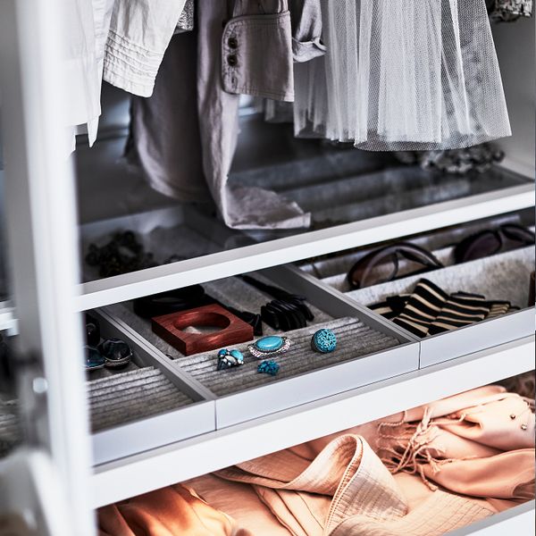 Гардероб, комбинация, белый/белый стекло 250x60x236 см IKEA PAX ПАКС / TYSSEDAL ТИССЕДАЛЬ 093.249.48 - фото 5