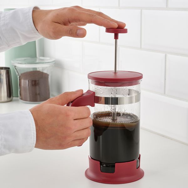 Кофе-пресс, заварочный чайник, стекло/красный 1 л IKEA UPPHETTA УПХЕТТА 204.737.48 - фото 4