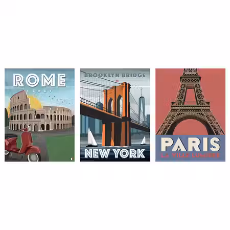 BILD Постер - три города 30x40 см