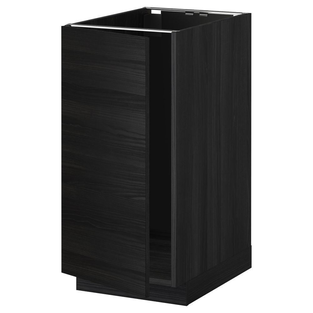 Напольный шкаф для мойки, мусорных контейнер МЕТОД, черный, Тингсрид черный (40x60 см) - схема-чертеж с размерами