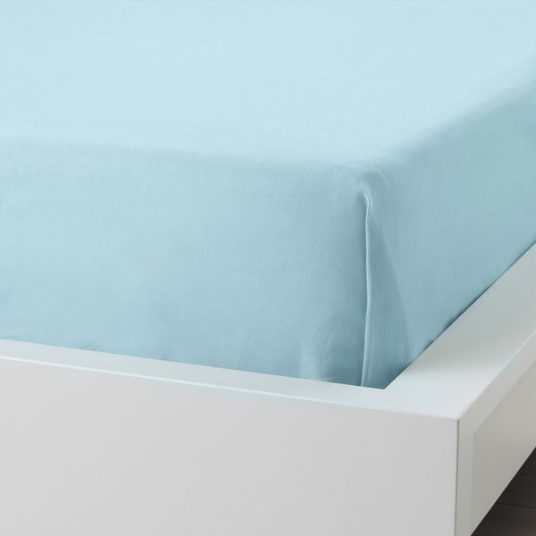 Простыня, голубой 150x260 см IKEA ДВАЛА 504.236.67 - фото 2