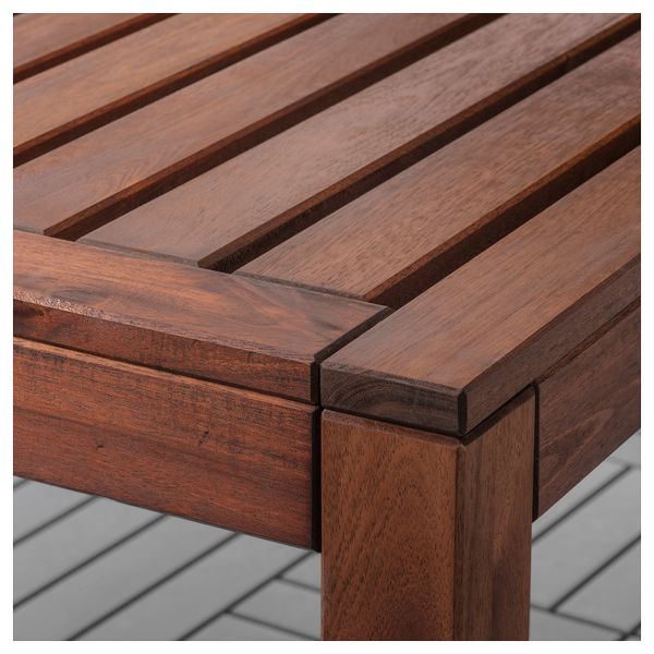 Стол + 6 кресел + скамья для сада ЭПЛАРО, коричневая морилка, Иттерон синий - фото 3