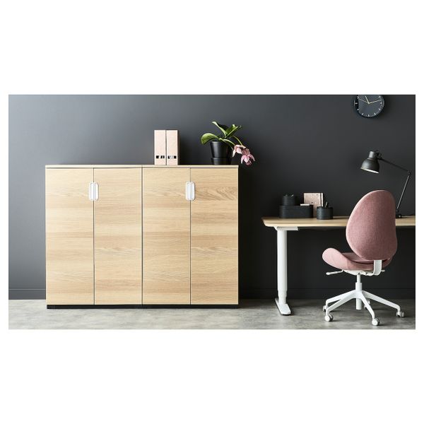 Шкаф с дверями, дубовый шпон, беленый 80x120 см IKEA GALANT ГАЛАНТ 703.682.31 - схема-чертеж с размерами