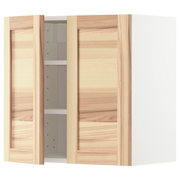 Навесной шкаф с полками/2дверцы, белый/Торхэмн ясень 60x60 см IKEA METOD МЕТОД 494.468.63 - схема-чертеж с размерами