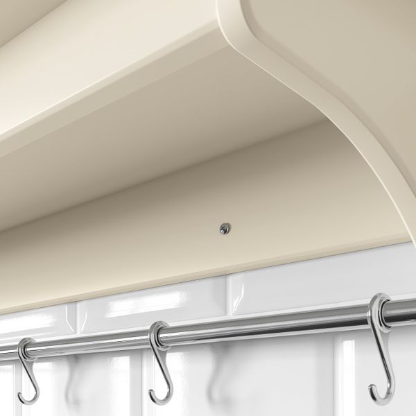 Полка навесная, белый с оттенком 120 см IKEA TORNVIKEN ТОРНВИКЕН 404.022.55 - схема-чертеж с размерами