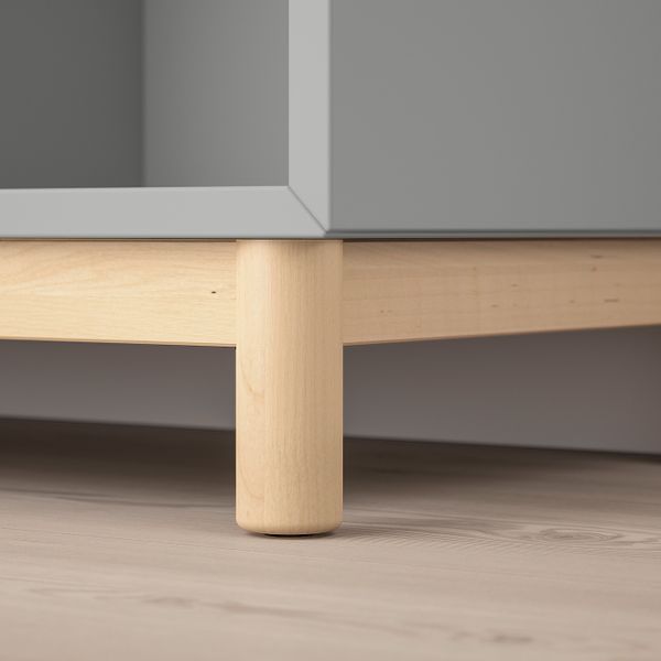 Комбинация шкафов с ножками, светло-серый 140x35x80 см IKEA ЭКЕТ 092.864.80 - фото 3