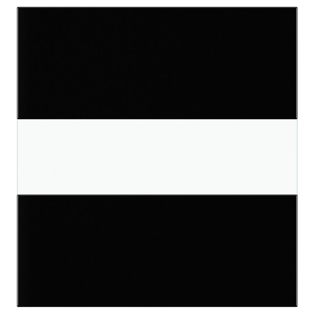 Стеклянная дверь СЕЛЬСВИКЕН, глянцевый черный (60x64 см) - схема-чертеж с размерами