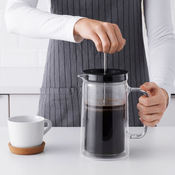 Кофе-пресс, заварочный чайник, двуслойные стенки/прозрачное стекло 0.9 л IKEA EGENTLIG ЭГЕНТЛИГ 703.589.77 - фото 3