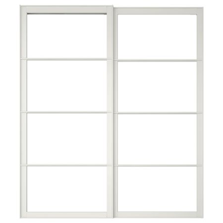 Рама для раздвижной дверец, с направляющими, 2 шт ПАКС, белый