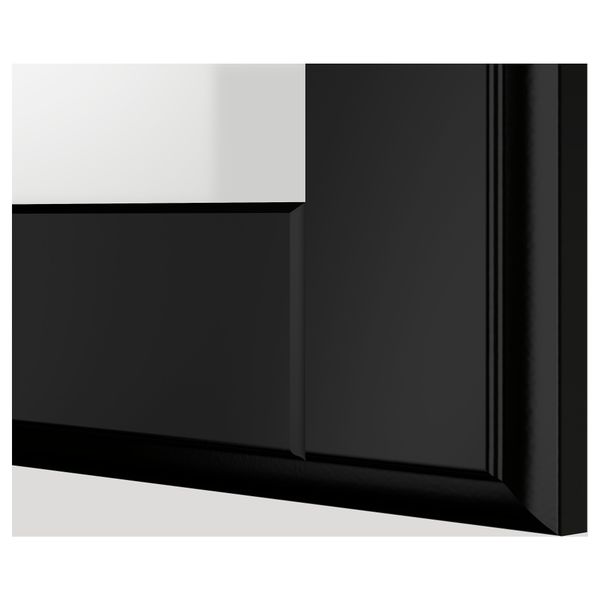 Дверь УНДРЕДАЛЬ, черный, стекло (50x229 см) - схема-чертеж с размерами