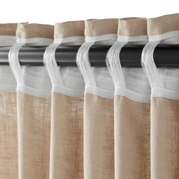 Гардины, 1 пара, бежевый 145x300 см IKEA АЙНА 903.705.77 - фото 3