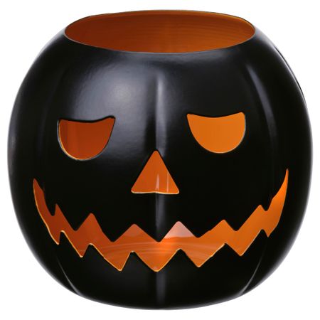 Подсвечник для греющей свечи, тыква черный, 7 см IKEA KUSTFYR 005.996.21