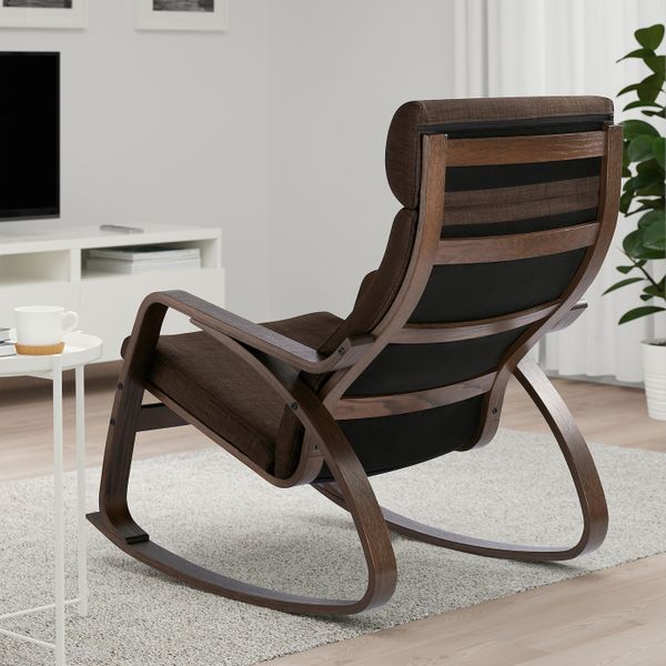 Кресло-качалка, коричневый/Шифтебу коричневый IKEA POÄNG ПОЭНГ 693.028.30 - фото 3