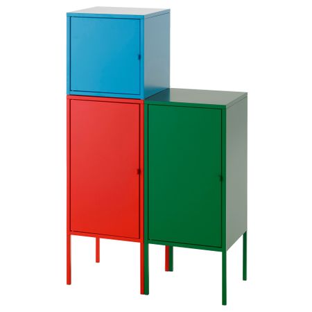 Комбинация для хранения ЛИКСГУЛЬТ, красный, синий/зеленый (70x117 см)