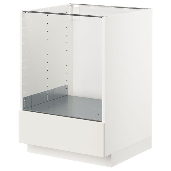 Напольный шкаф для духовки, с ящиком МЕТОД / МАКСИМЕРА, белый, Веддинге белый (60x60 см) - схема-чертеж с размерами