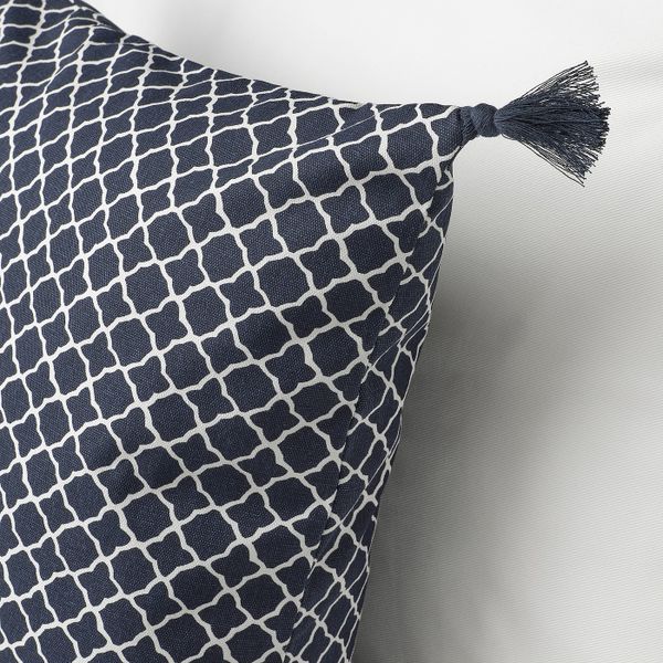 Чехол на подушку, синий-белый 50x50 см IKEA CITRUSTRÄD ЦИТРУСТРЭД 905.017.81 - фото 2