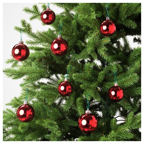 Украшение шар, 50 шт. ВИНТЕР 2016, красный - схема-чертеж с размерами