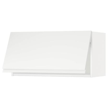 Навесной горизонтальный шкаф, белый/Воксторп матовый белый 80x40 см IKEA METOD МЕТОД 093.939.08