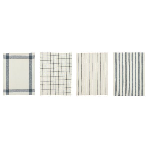 Полотенце кухонное, белый, синий 50x65 см IKEA ELLY ЭЛЛИ 603.721.20 - фото 2