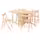 NORDEN / FRÖSVI ФРЁСВИ Стол и 4 стула - береза/бук 26/89/152 см