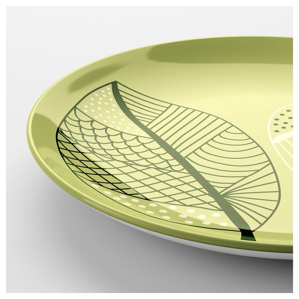 Десертная тарелка ЭВЕРЕНС, зеленый, белый (21 см) - фото 2