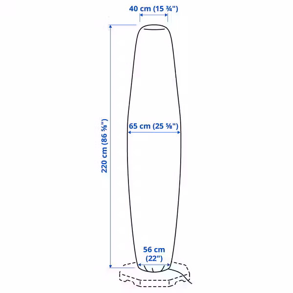 IKEA, дополнительный ракурс - схема-чертеж с размерами