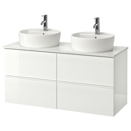 Шкаф под раковину, столешница 45, раковина IKEA GODMORGON ГОДМОРГОН, TOLKEN ТОЛКЕН, TÖRNVIKEN ТОРНВИКЕН 393.087.01