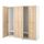 Гардероб, белый, под беленый дуб, 200x60x201 см IKEA PAX ПАКС, BERGSBO БЕРГСБУ 894.782.58