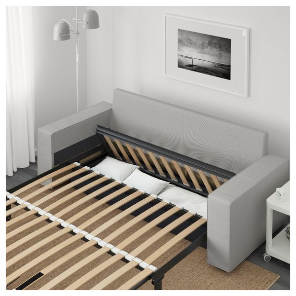 Диван-кровать 3-местный ВИЛАСУНД, Оррста светло-серый - фото 5