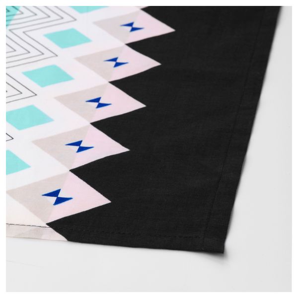 Скатерть СОММАР 2018, бирюзовый, с рисунком (145x240 см) - схема-чертеж с размерами