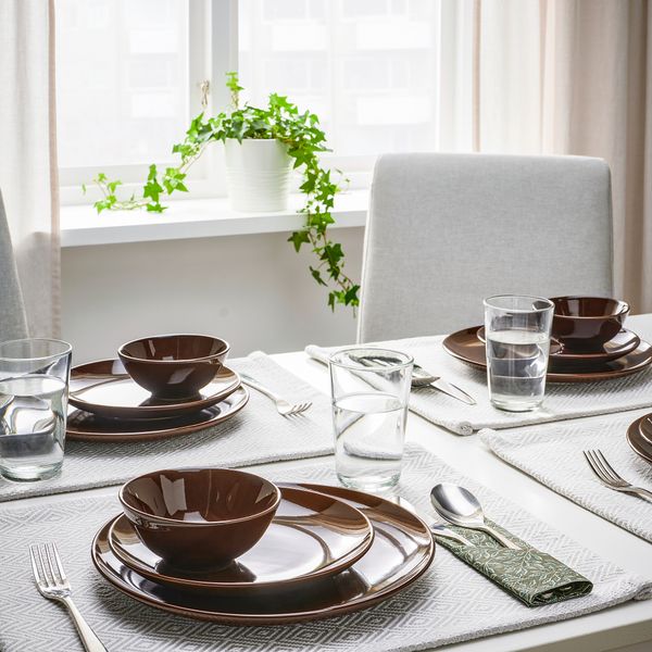 Миска сервировочная, 30 см, полированный коричневый IKEA FÄRGKLAR 805.291.39 - схема-чертеж с размерами