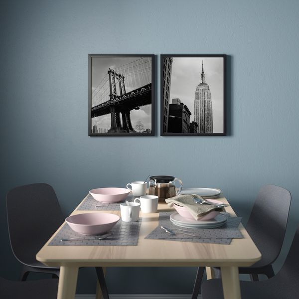 Постер, Символы города I, 40x50 см IKEA DRÖMBILD ДРЁМБИЛЬД 904.360.45 - схема-чертеж с размерами