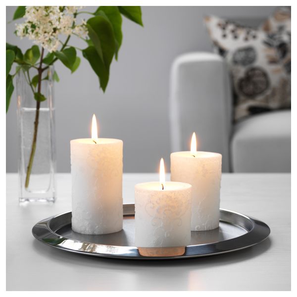 Формовая свеча, ароматическая, 3 шт КОРНИГ, Розовый сад, белый - фото 2