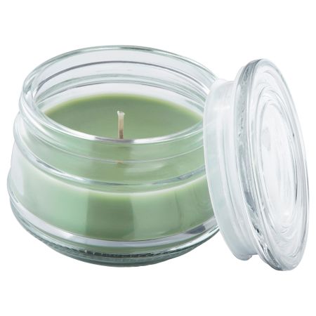 Ароматическая свеча в стакане ЛУГГА, Летний луг зеленый (7.5 см)