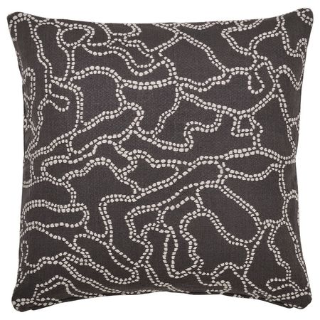 GULDFLY ГУЛЬДФЛИ Чехол на подушку - антрацит/белый с оттенком 50x50 см