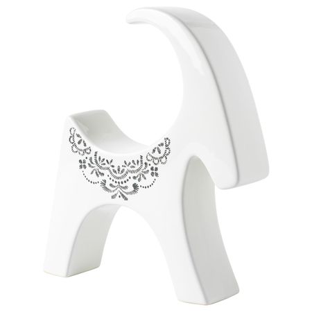 Украшение, козлик, белый, серый 25 см IKEA VINTER 2020 ВИНТЕР 2020 504.751.09