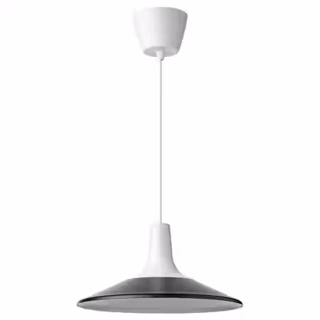 FYRTIOFYRA ФИРТИОФИРА Подвесной светильник - белый/чёрный 38 см