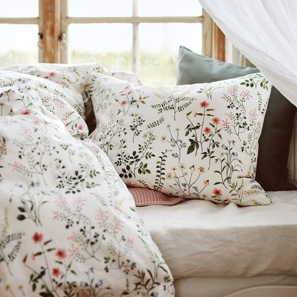 Пододеяльник и наволочка, 150x200, 50x60 cm IKEA TIMJANSMOTT 805.226.04 - схема-чертеж с размерами