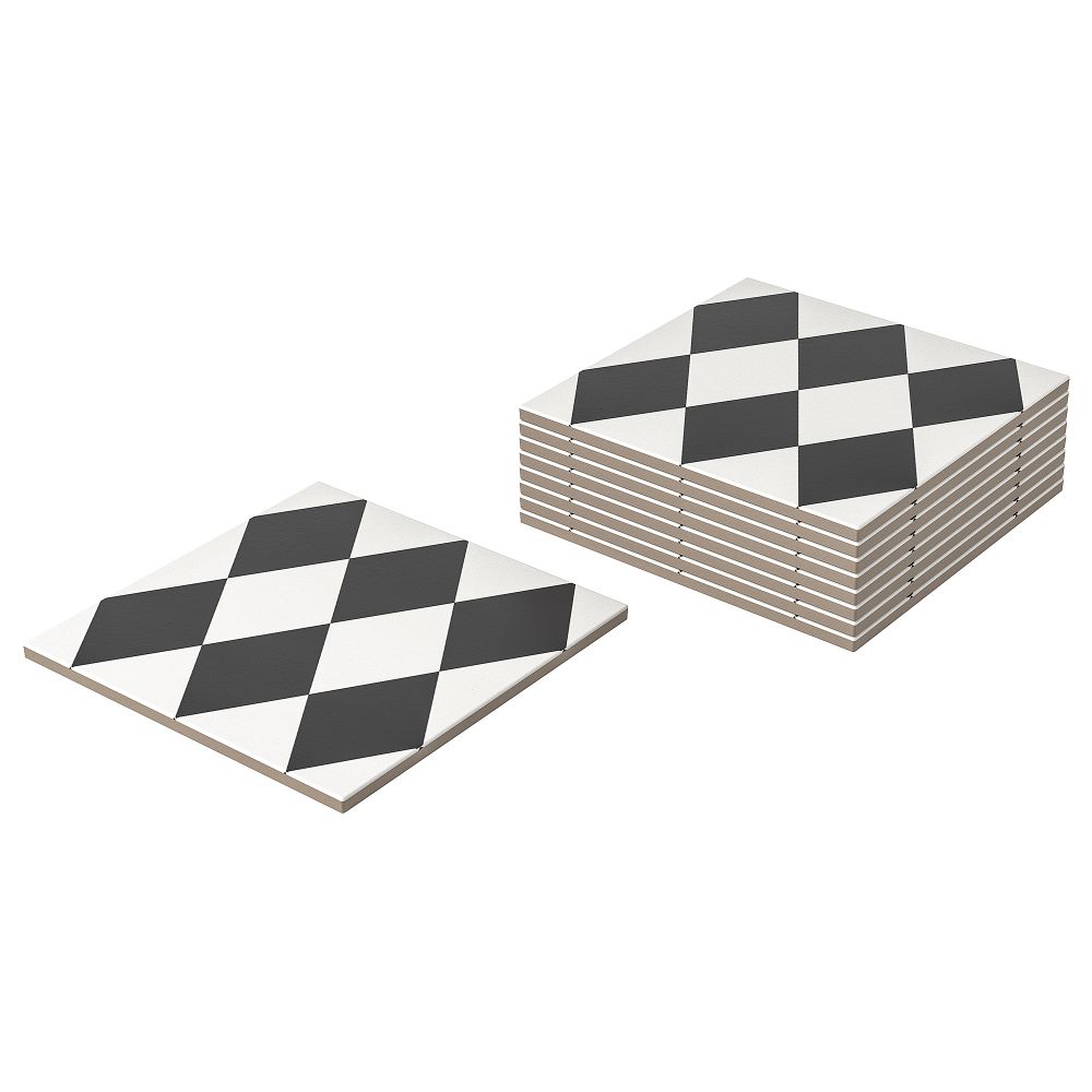 Плитка для улицы, черный-белый, 0.81 м² IKEA MÄLLSTEN МЭЛЛЬСТЕН 105.089.08 - фото 1